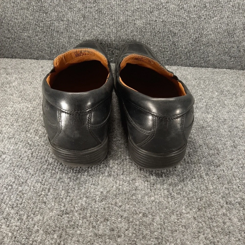 Mens Clarks Collection Size 9.5 Ultimate Comfort Black Leather Slip On Loafers